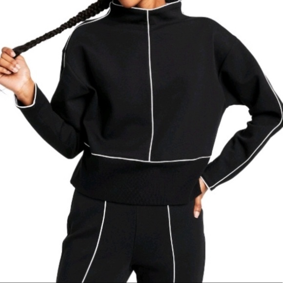 NWOT! Victor Glemaud x Target mock neck sweatshirt and high rise flare pants - Picture 5 of 8